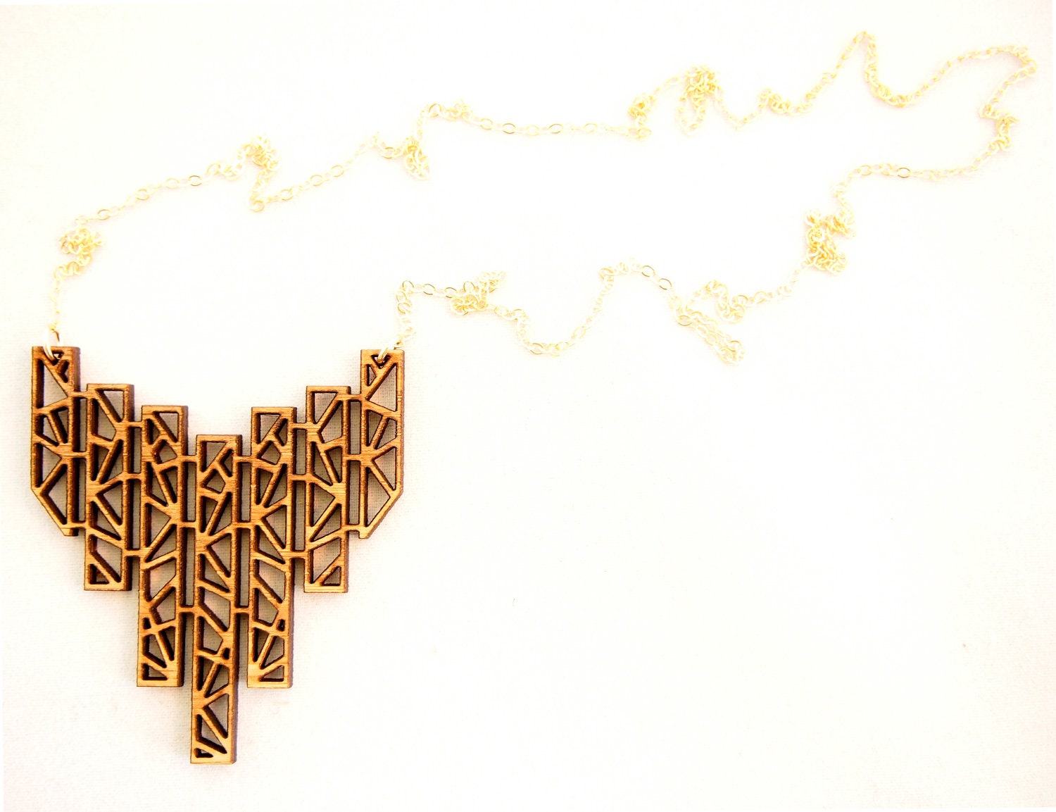 Icicles - Long Necklace, Laser Cut Necklace