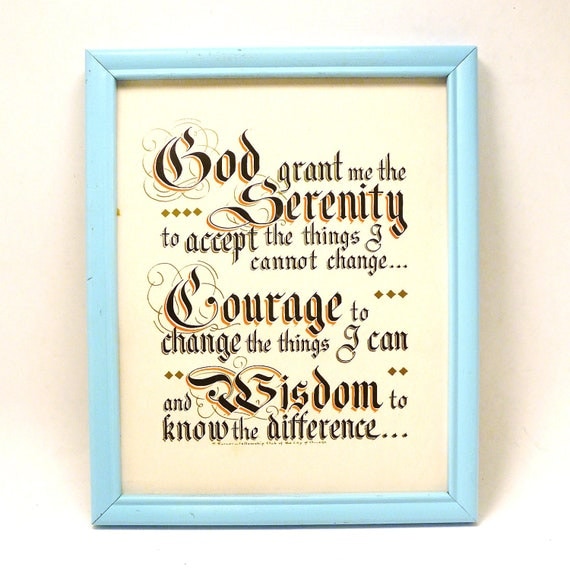 serenity prayer religious wall art framed print god by nashpop