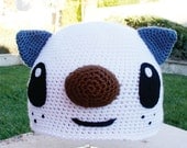 Oshawott Sea Otter Inspired Hat: Pokemon -ish Cartoon Kawaii Handmade Crochet Beanie Hat
