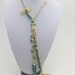 Private-chain, green dragonfly necklace,OOAK