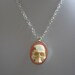 Romance is Macabre Peach and Ivory 3D Cameo Necklace