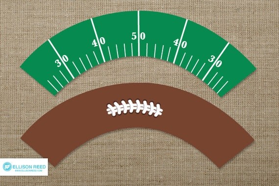 Football Birthday - Printable Party - Football cupcake wrapper - Sports Printable - football decoration - Birthday Party - DIY Printable Il_570xn