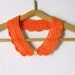 Crochet Peter Pan Collar, the Thetis Collar, in orange color, detachable fashion