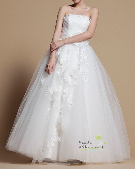 Blossom/wedding gown/women clothing/bridal dress/A line/tulle/elegant/custom made/ALL SIZE
