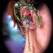 Pair of Garden Elf Ear Cuffs with Glass Flowers and Leaves, non pierced earring, Fairy, Renaissance, Elven