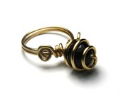 Egyptian Wire Ring - Black Onyx