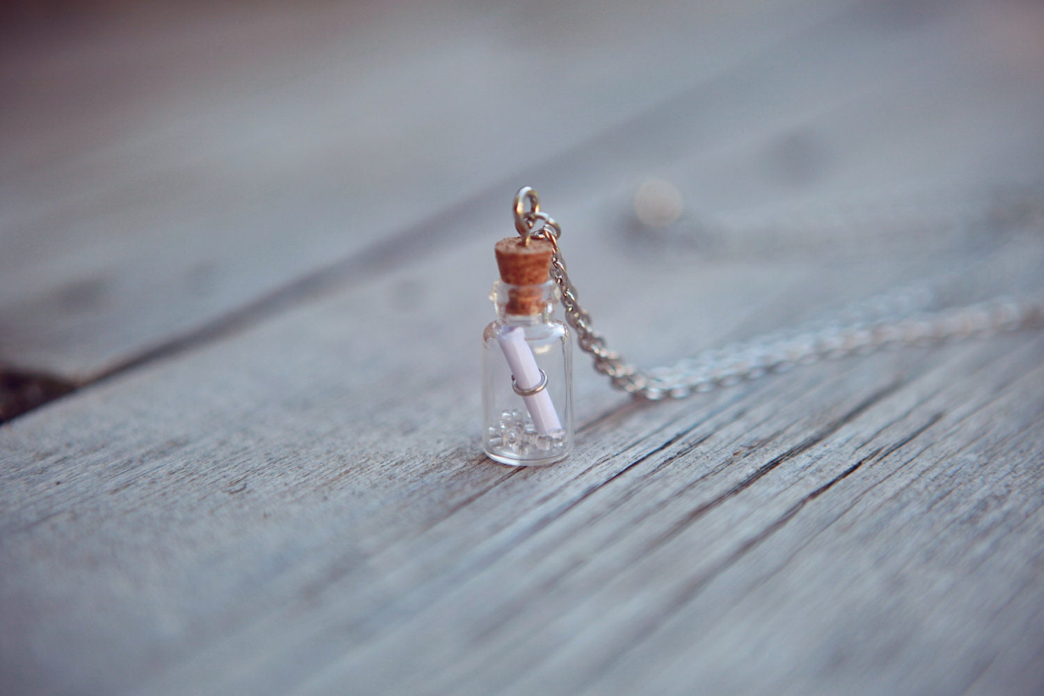 Customizable Message in a Bottle Necklace