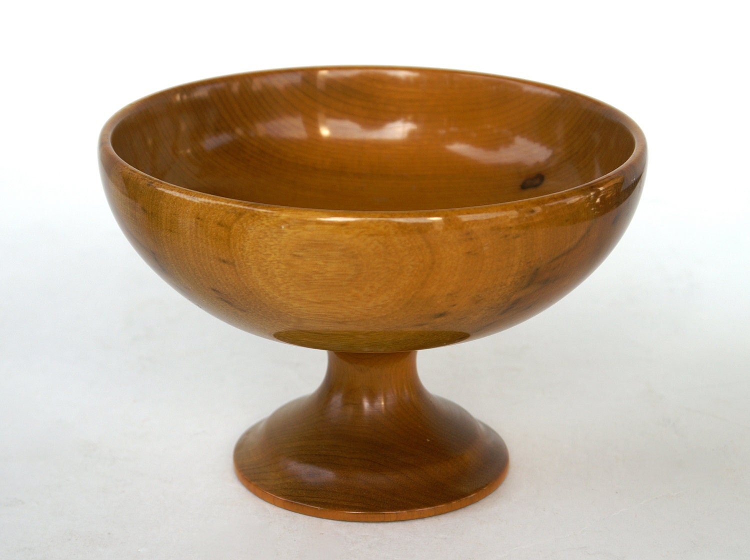 Mid Century Myrtlewood Pedestal Bowl Hand by RinnovatoVintage