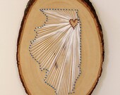 ON SALE -- Illinois Love String Art- Chicago
