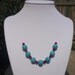 Turquoise and red beads, Illusion necklace, 17 inches, on sale