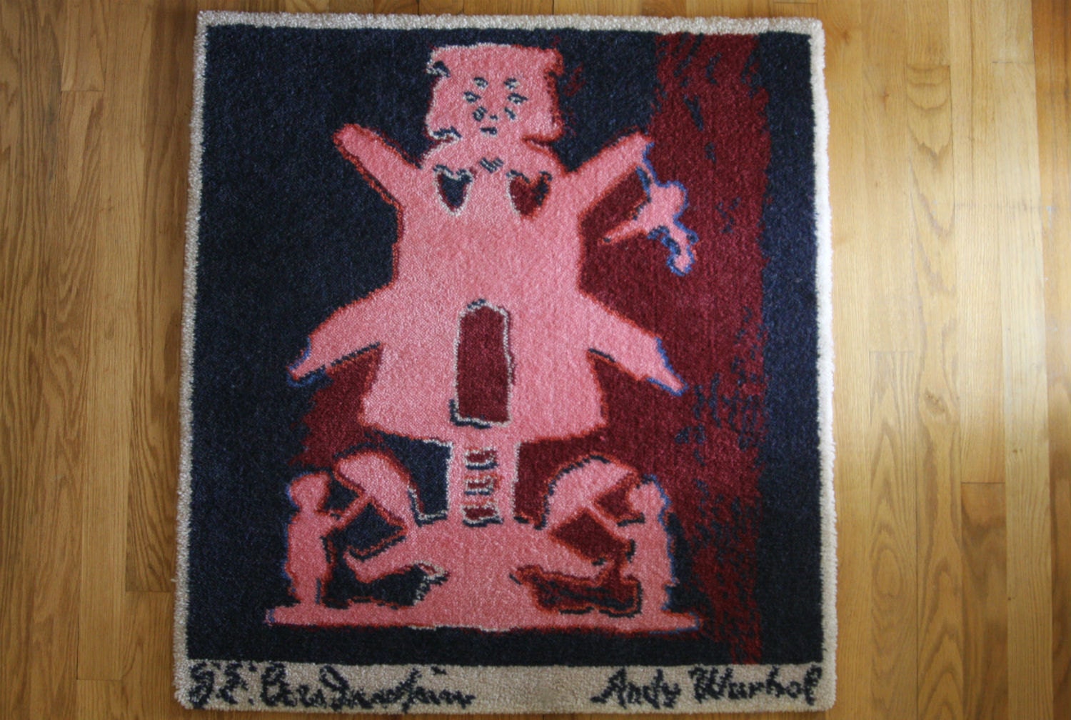 Andy Warhol Latch Hook Rug Wall Art - Miller with Dancing Girl and the Sandman, H.C. Andersen Folk Art