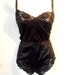 Vintage black lace lingerie romper small