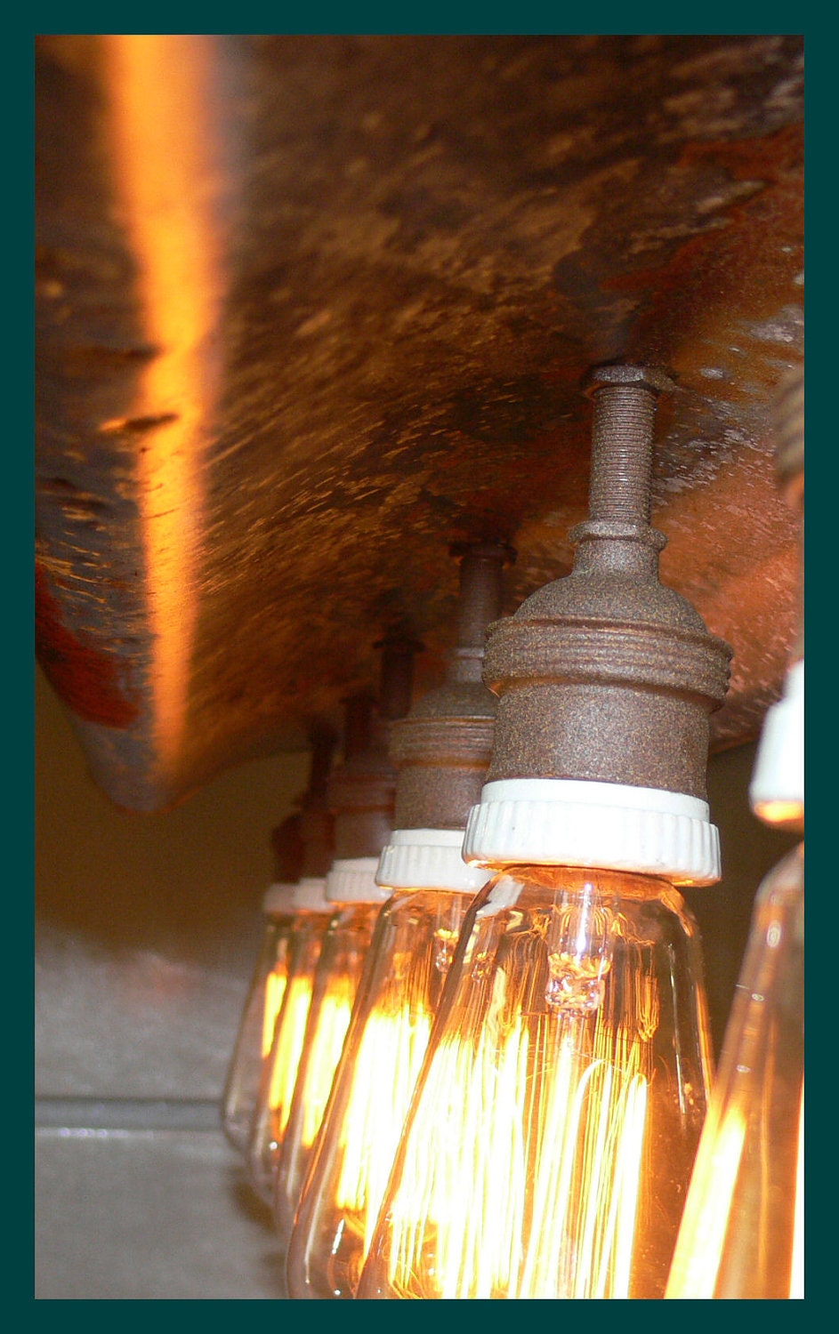 Hanging Light-Chicken Feeder- Rusty- Primitive - One of a kind- Handmade - Unique