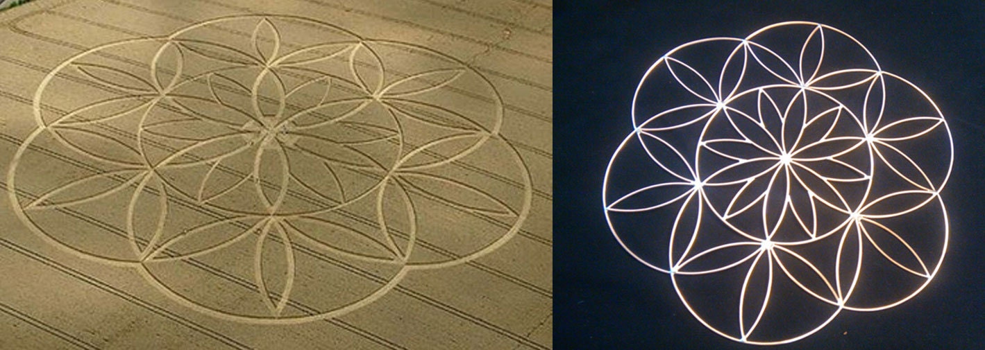 flower of life meets egg of life meets crop circle
