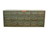Vintage Industrial Hardware Cabinet -- Equipto Multi Drawer/Card Catalog/Industrial Storage
