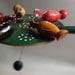 A Vintage Handcrafted Chicken Paddle Toy - Folk Art from Poland