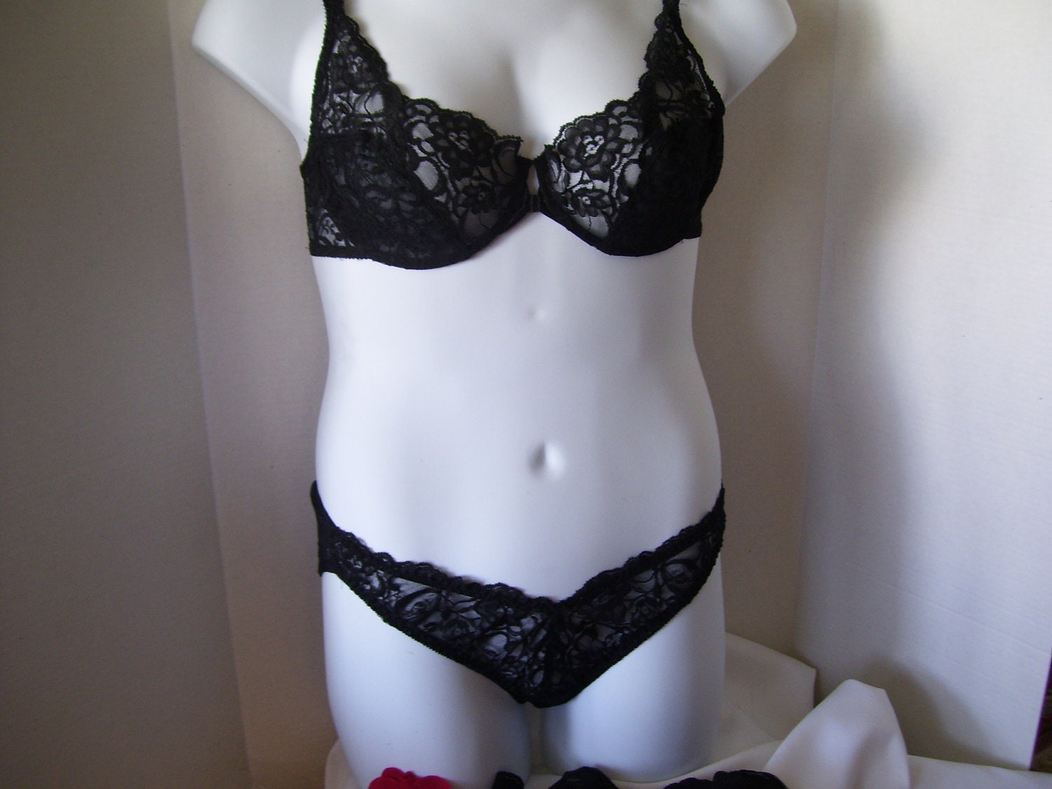 Christian Dior Lingerie Rare Rare Black Lace Bra