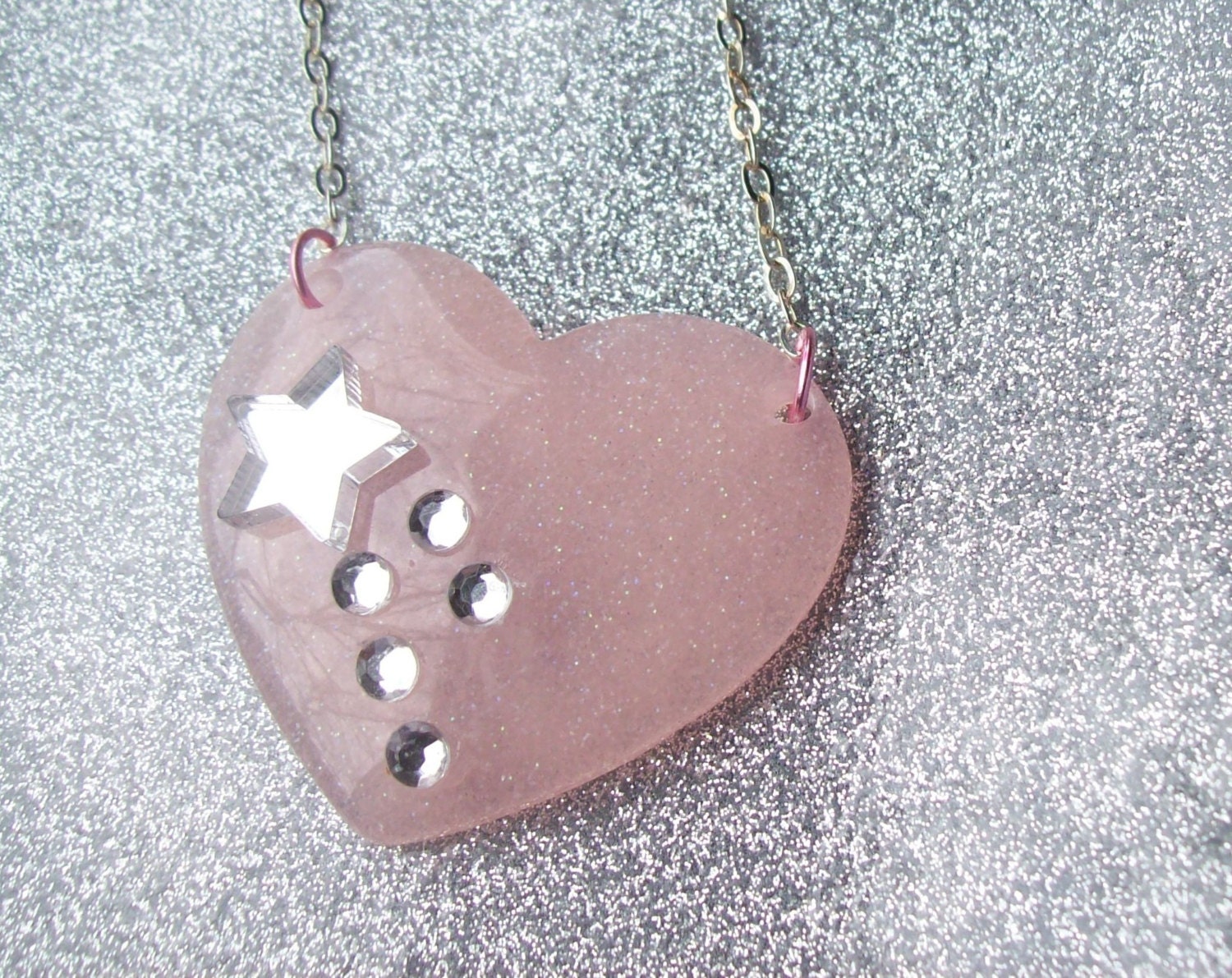 Shooting Star Heart Necklace