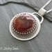 Mexican fire opal and sterling silver handsmithed necklace