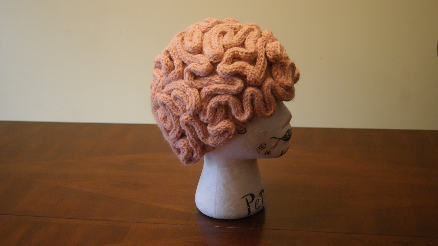 knitted brain hat