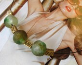 Jewelry Glass beads choker necklace