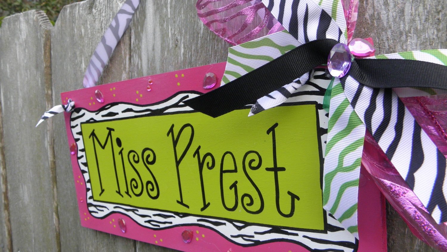 Teacher Name Sign Personalized