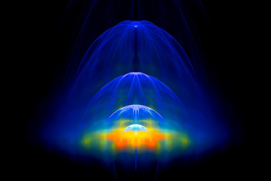 Abstract Dome Fractal Print Psychedelic Poster Modern Art