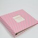 Baby Memory Book...Pink and White Modern...Completely Handmade..The Sweet Rhino