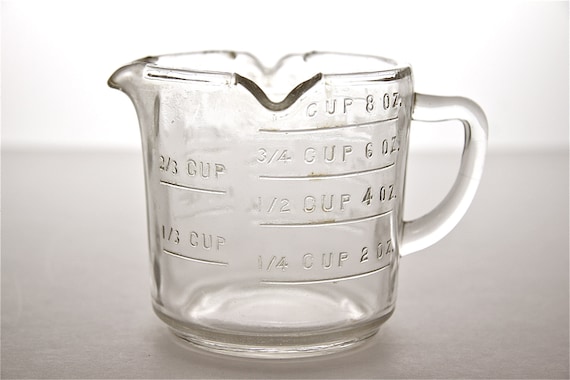 3 Spout Glass Measuring Cup VINTAGE
