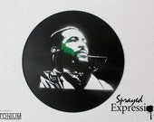 SALE - Marvin Gaye Vinyl Record Painting, Limited Edition - LAST ONE