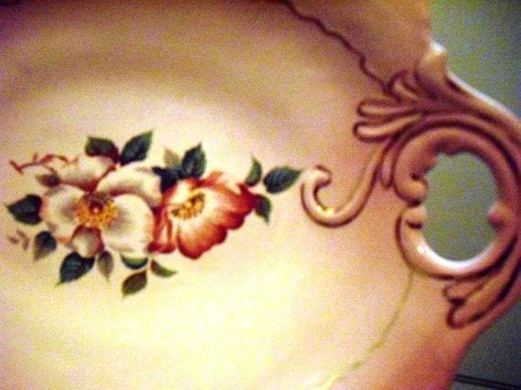 RESERVED Vintage Porcelain Tray Hand Painted Marked Myrle