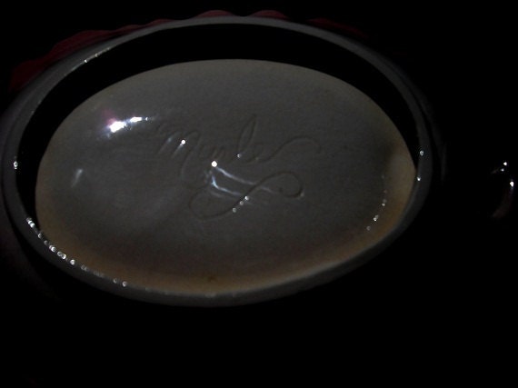 RESERVED Vintage Porcelain Tray Hand Painted Marked Myrle
