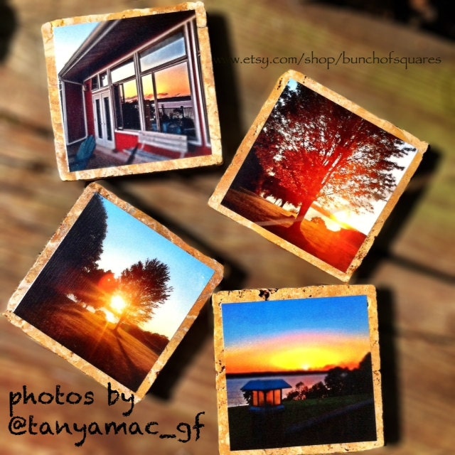 Instagram custom photo stone tiles 4"x4" (paperweights ) 1 ea.  (these are examples)