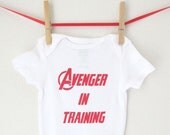 Superhero Onesie - Avenger in Training Bodysuit  Avengers Creeper Super Hero Baby Shower Gift
