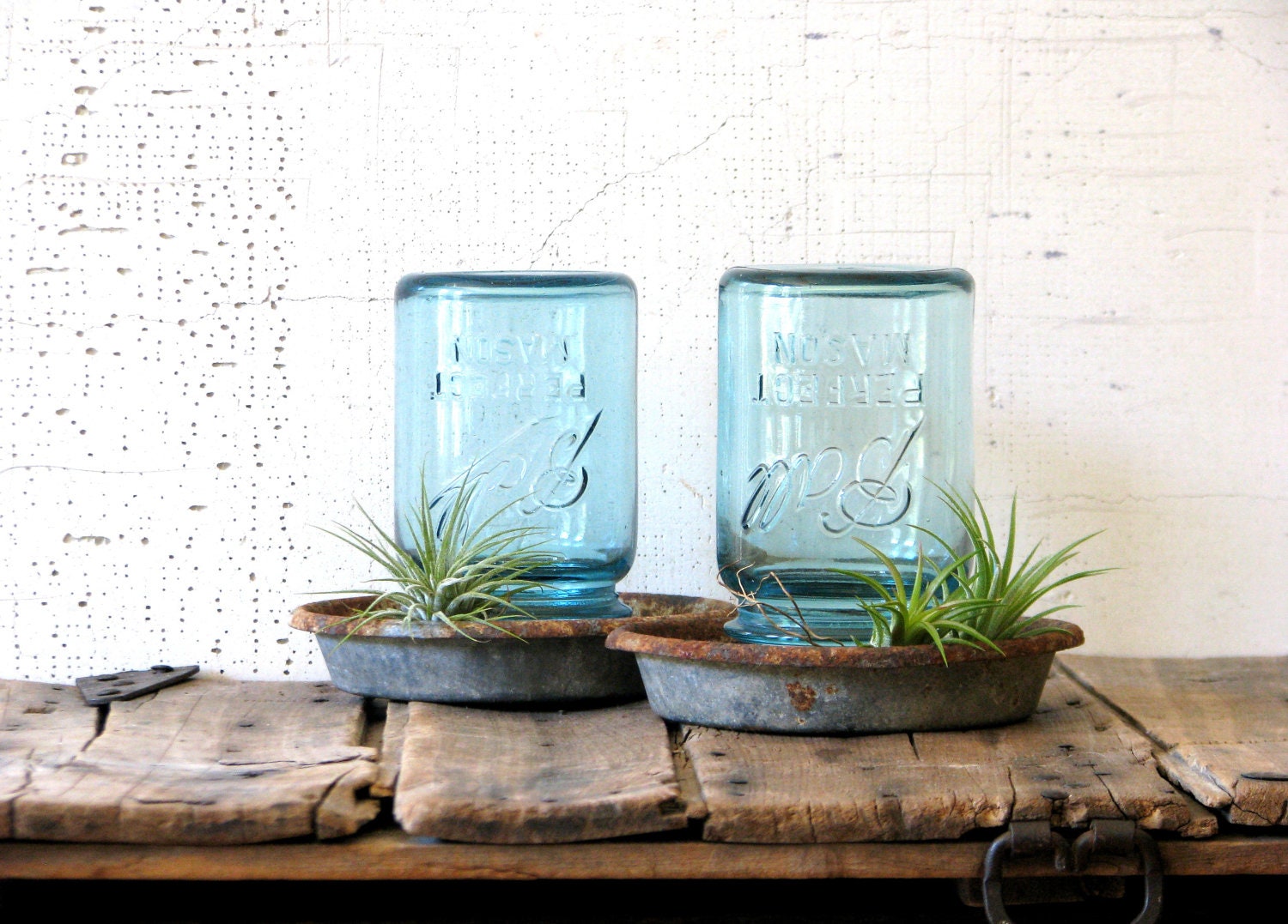 ball jar chick feeder - funky farmhouse circa 2012 style planter decor or display
