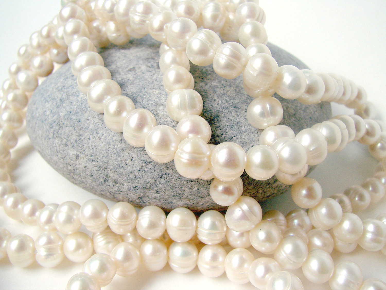 SALE Stunning Glamorous Art Nouveau Boroque Antique Real Pearls '96 WOW