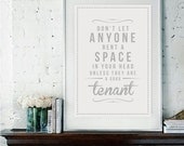 Retro Inspirational Quote Giclee Art Print - Vintage Typography Decor - Customize - Good Tenant UK