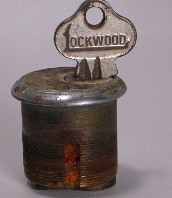 Vintage Door Hardware Lock and Key to Use As Is or Upcycle and Remix as Paperweight or in Your Altered Book, Assemblage and More Creations