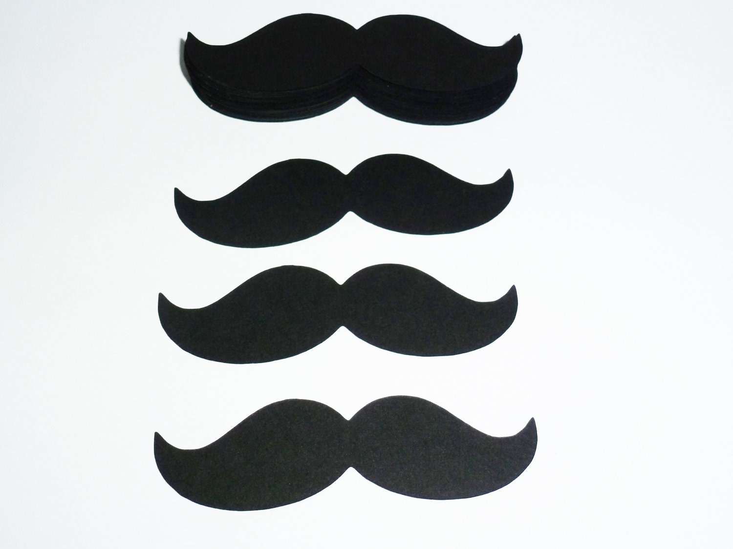 60- 3 inch Mustache Moustache Gender Reveal Little Man Birthday Party Made to Order