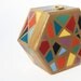 Folk Art Rainbow Mosaic Design: Hand-painted Octagonal Small Wooden Box