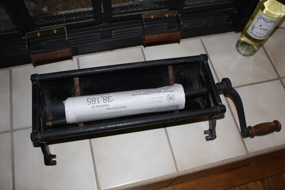 Vintage Newspaper Log Roller for Fireplace Logs by VintagebyViola