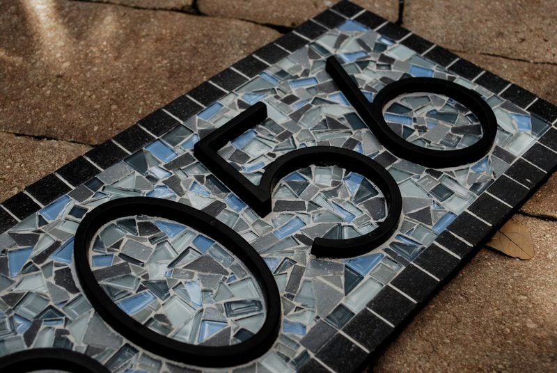 House Numbers Mosaic Address Sign