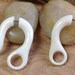 Fake Gauge, Earrings, "Hook" Hand carved, Bone, Naturally Organic, Tribal