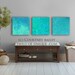 Large abstract Painting, 3 square ORIGINAL abstract artwork, abstract wall art,- Green, blue, turquoise,