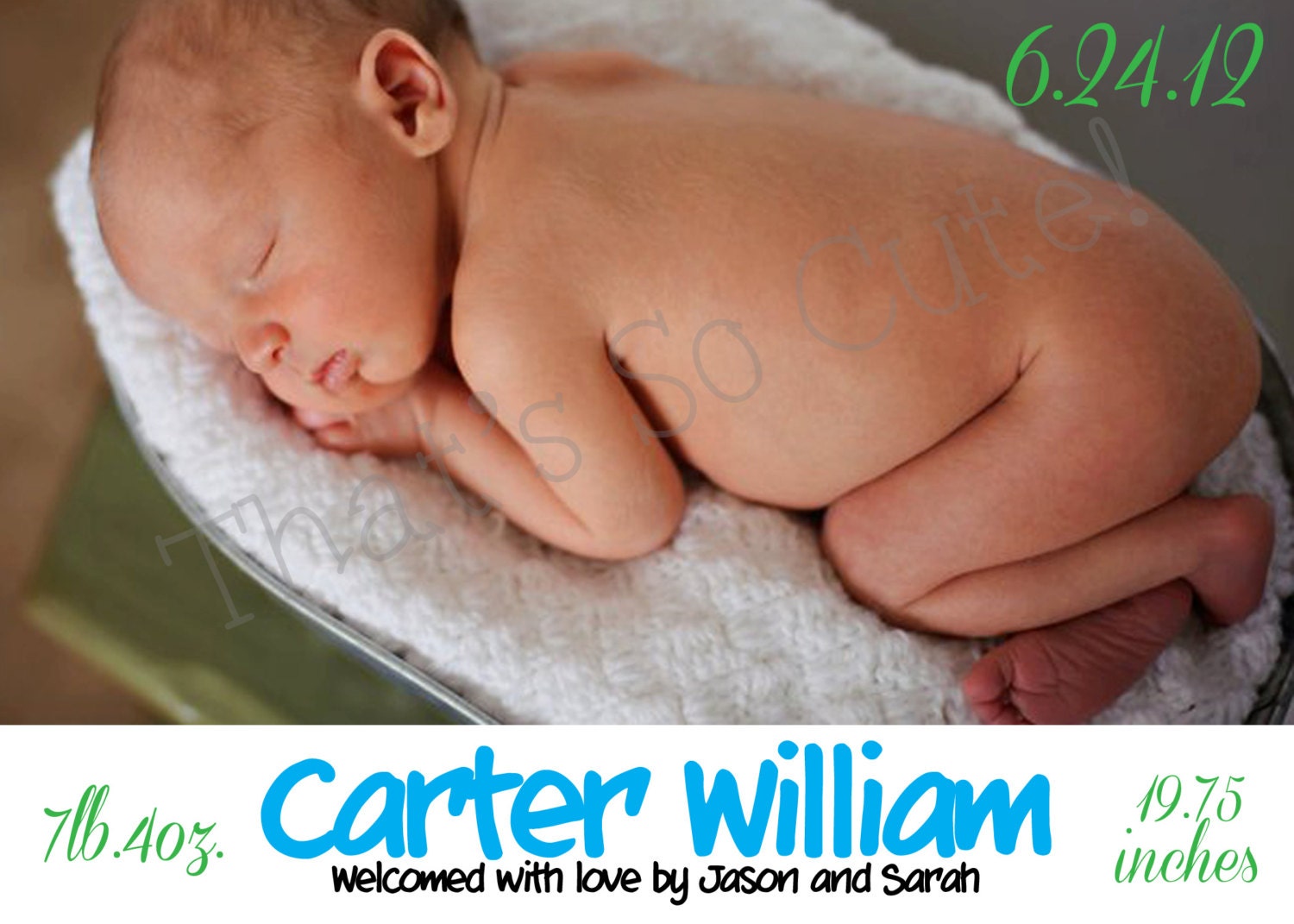 Birth Announcement: Baby Boy Il_570xn