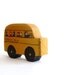 Yellow School Bus. Painted Cut-Out. Decorative Toy.