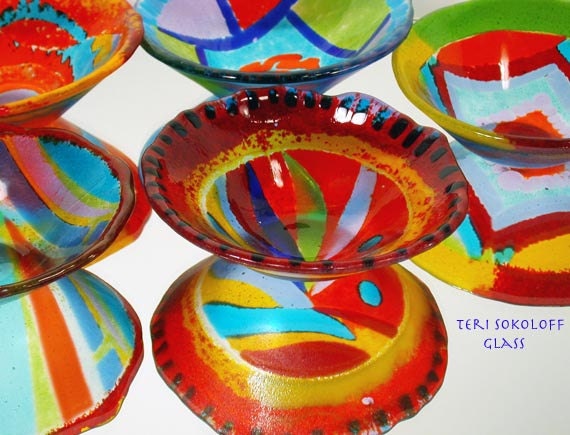 Contemporary Art Glass Bowl