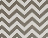 Grey & White Chevron Fabric Remnant 13" x 152"