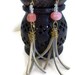 Western Style Pink and Beige Suede Earrings, suede, leather earrings, Western Style Jewelry, Christmas gifts, stocking stuffers