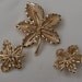 Vintage Sarah Cov Brooch and Earrings Ivy set